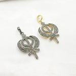 Load image into Gallery viewer, DP037. Diamond Sterling Silver OM Symbol Pendant
