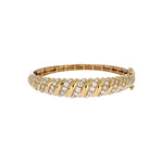 Load image into Gallery viewer, BNQ68518. 14K Solid Gold Twisted Fancy Bangle with Diamonds