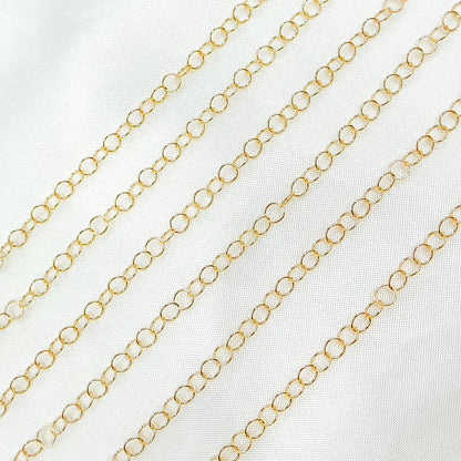 678GF. 14K Gold Filled Round Link Chain