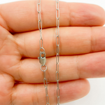 Load image into Gallery viewer, 1606OXNecklace. Oxidized  Sterling Silver Smooth Paperclip Necklace
