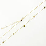 Load image into Gallery viewer, NKSET418. 14k Solid Yellow Gold Heart Link Necklace