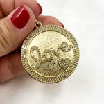 Load image into Gallery viewer, DP500. Diamond Sterling Silver Round Love Pendant with Gemstone Heart
