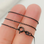 Load image into Gallery viewer, FZF20BR. Black Rhodium Sterling Silver Cable Necklace
