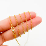 Load image into Gallery viewer, 28Necklace. Gold Pated Sterling Silver Rolo Necklace