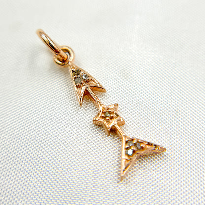 DC200. Diamond Sterling Silver Arrow Charm