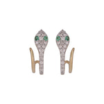 Load image into Gallery viewer, EFF53756EM. 14K Solid Gold Diamond and Emerald Earring