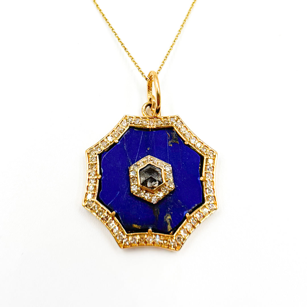 14K Gold Organic Shape Pendants