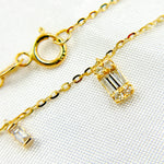 Load image into Gallery viewer, 14K Solid Gold Diamond Dangle Necklace. NT401824
