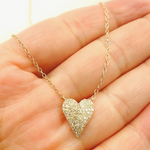 Load image into Gallery viewer, 14k Solid Gold Diamond Heart Necklace. NFE71182
