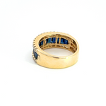 Load image into Gallery viewer, 14k Solid Gold Blue Sapphire and Diamond Eternity Band Ring. RFO17259BS
