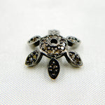 Load image into Gallery viewer, DC759. Diamond &amp; Sterling Silver Flower Bead Cap
