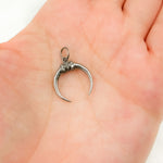 Load image into Gallery viewer, DC891. Diamond Silver Horn Charm
