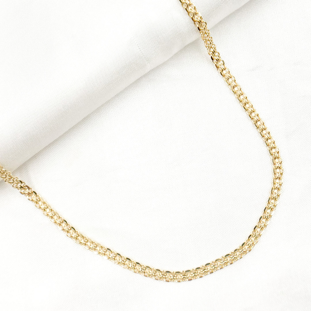 050R13AC2A3L137. 14K Solid Gold Bismark Chain