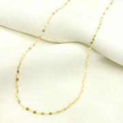 14K Solid Yellow Flat Marina Link Chain