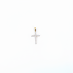 Load image into Gallery viewer, PN115432Y14DI1. 14K Solid Gold Cross Diamond Charm