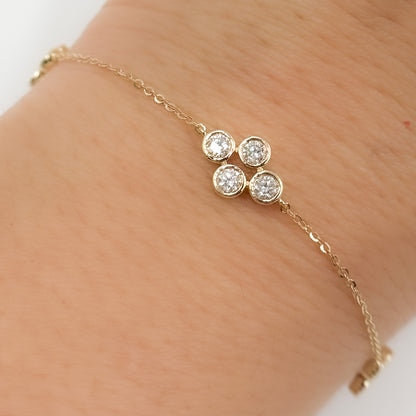 BFI61267. 14k Solid Gold Diamond Bracelet