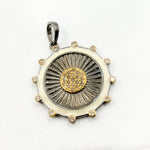 Load image into Gallery viewer, DP832A. Diamond Sterling Silver Enamel Maritime Round Pendant
