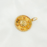 Load image into Gallery viewer, 14K Solid Gold Diamond Charm with Sun, Moon and Stars. GDP514
