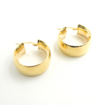 Load image into Gallery viewer, GER94. 14K Solid Gold Smooth Hoop Earrings
