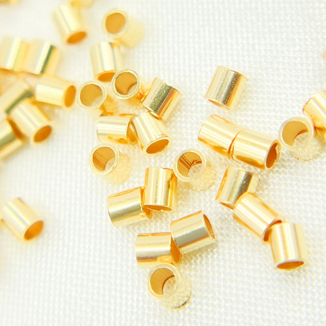 CBGF. 2MM Gold Filled Crimp Bead