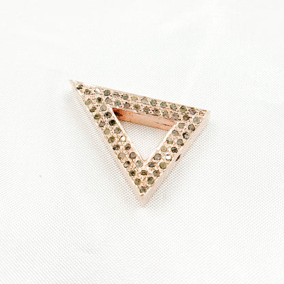DC840. Diamond Sterling Silver Triangle Bead