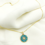 KG20A. 14K Solid Gold Round Charm