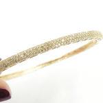 Load image into Gallery viewer, 14K Solid Gold Bangle with Diamonds. KG991
