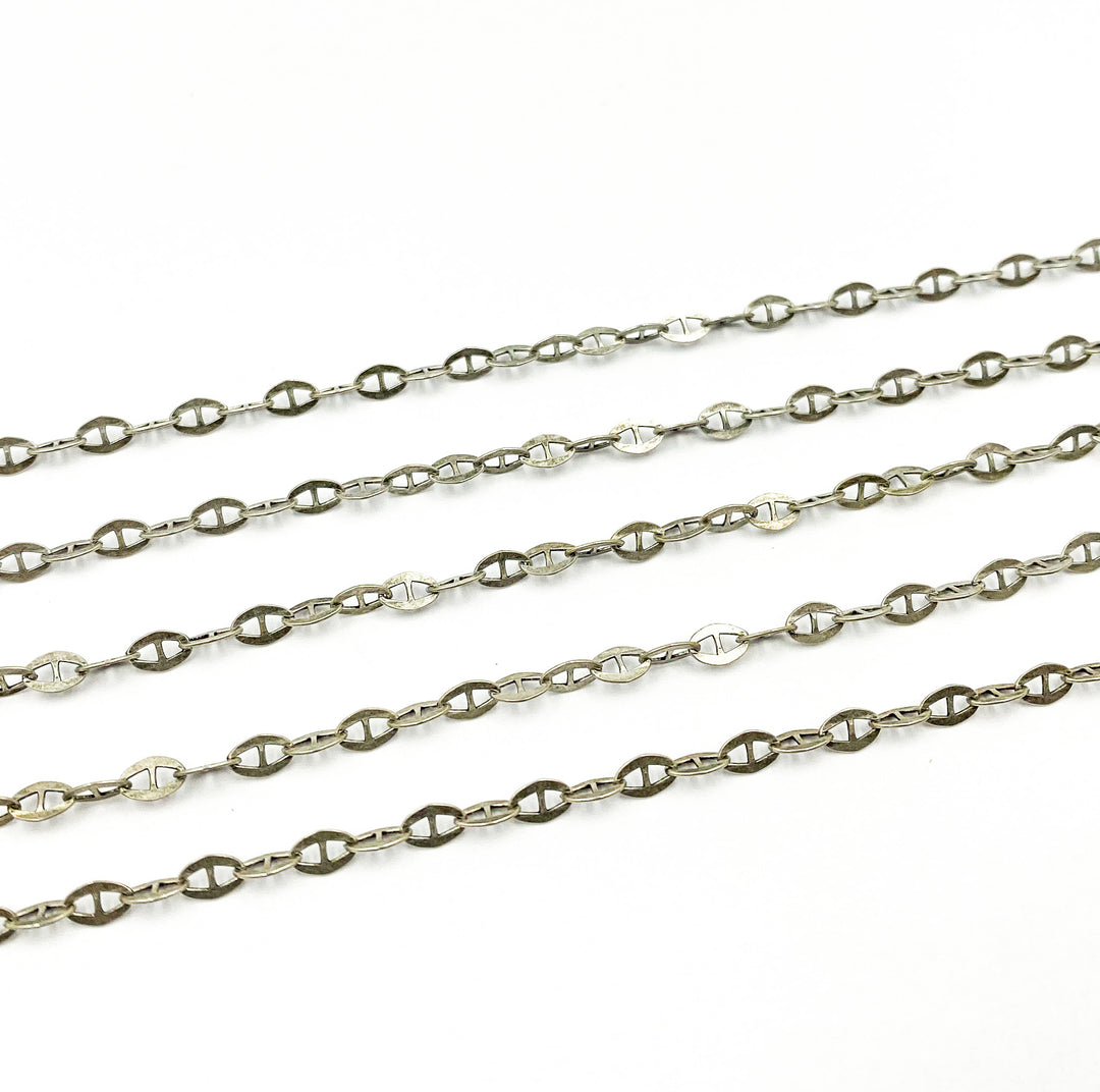 Z51OX. Oxidized Sterling Silver Marina Chain