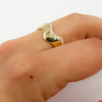 Load image into Gallery viewer, RAD02420. 14K Solid Yellow Gold Diamond Band Ring