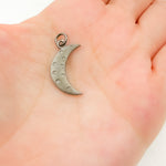 Load image into Gallery viewer, DC949. Diamond Sterling Silver Moon Pendant
