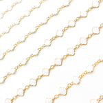 Load image into Gallery viewer, V315ENGF. 14K Gold Filled Enamel Clover Link Chains