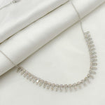 Load image into Gallery viewer, 14K Solid White Gold Diamond Bars Necklace. NFP70815
