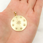 Load image into Gallery viewer, DP662. Diamond Sterling Silver Round Star Pendant
