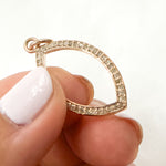 Load image into Gallery viewer, DC861. Diamond Sterling Silver Marquise Shape Pendant
