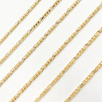Load image into Gallery viewer, 050G06FRDTL426byFt. 14K Solid Gold Round Figaro Link Chain

