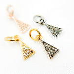 Load image into Gallery viewer, DC929. Diamond Sterling Silver Triangle Charm
