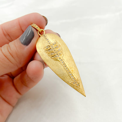 DP130. Diamond Sterling Silver Arrow Pendant