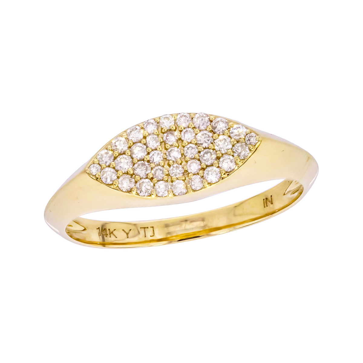 14K Solid Gold Diamond Ring.