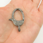 Load image into Gallery viewer, DC632. Diamond Sterling Silver Oval Trigger Clasp
