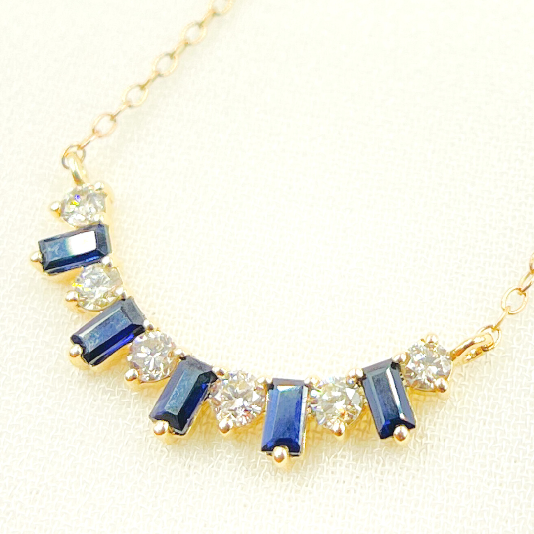Solid Yellow Gold, Diamonds & Precious Stones Cable Link Fancy Necklace
