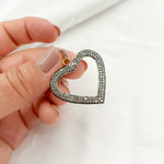 Load image into Gallery viewer, DP551. Diamond &amp; Sterling Silver Heart Pendant
