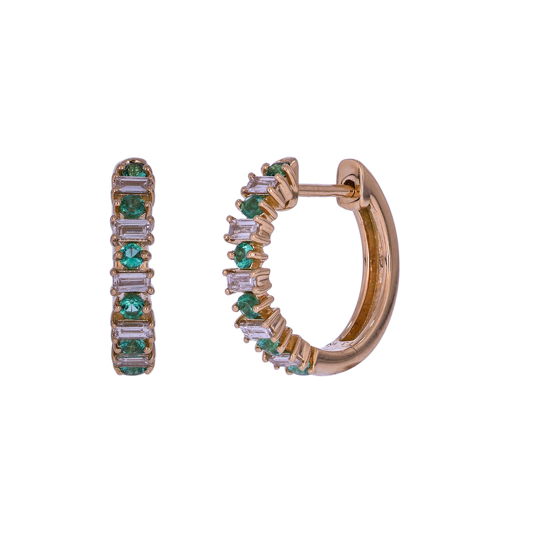 EHD57671. 18K Solid Gold Diamond & Gemstone Earrings