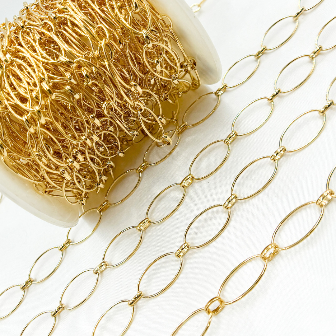 Gold Plated 925 Sterling Silver Oval Link Chain