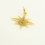 Load image into Gallery viewer, 14K Gold Diamond Star Charm. GDP208
