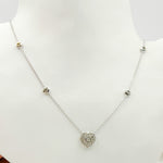 Load image into Gallery viewer, 14K Solid Gold Diamond Heart Shape Necklace. TJ0011
