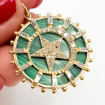 Load image into Gallery viewer, Buy Now Solid Gold Star Round Pendant
