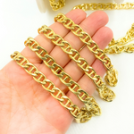 Load image into Gallery viewer, Y59GP. Gold Plated 925 Sterling Silver Curb Marina Chain
