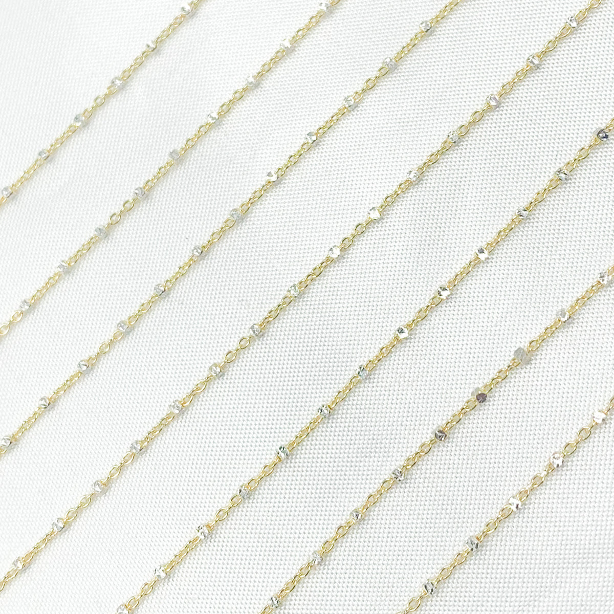 14K Solid Gold Satellite Chain