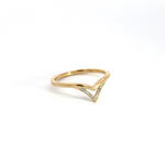 Load image into Gallery viewer, 14k Solid Gold Chevron Diamond Ring. RFA17978
