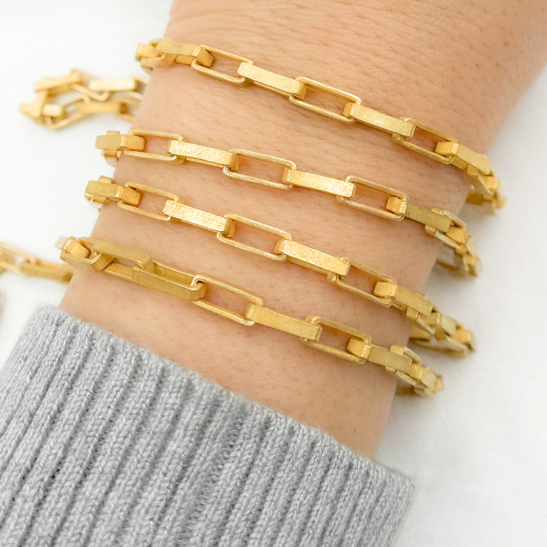 X31GPM. Gold Plated Matt 925 Sterling Silver Box Chain